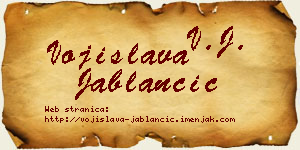 Vojislava Jablančić vizit kartica
